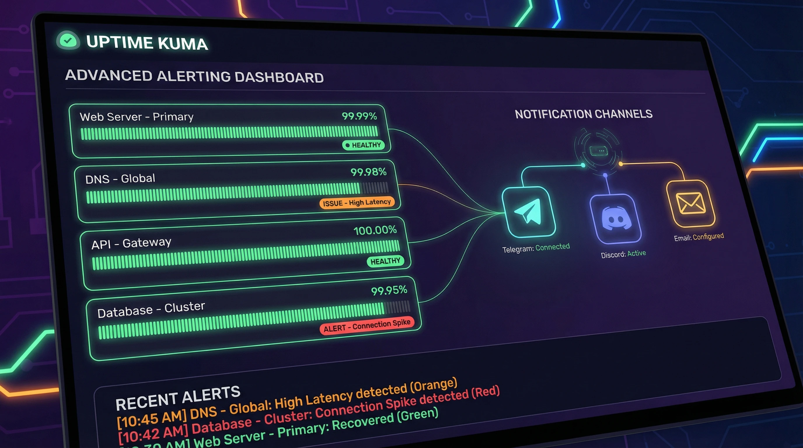 Uptime Kuma Advanced Alerting: Notifications, Status Pages, and API Monitors